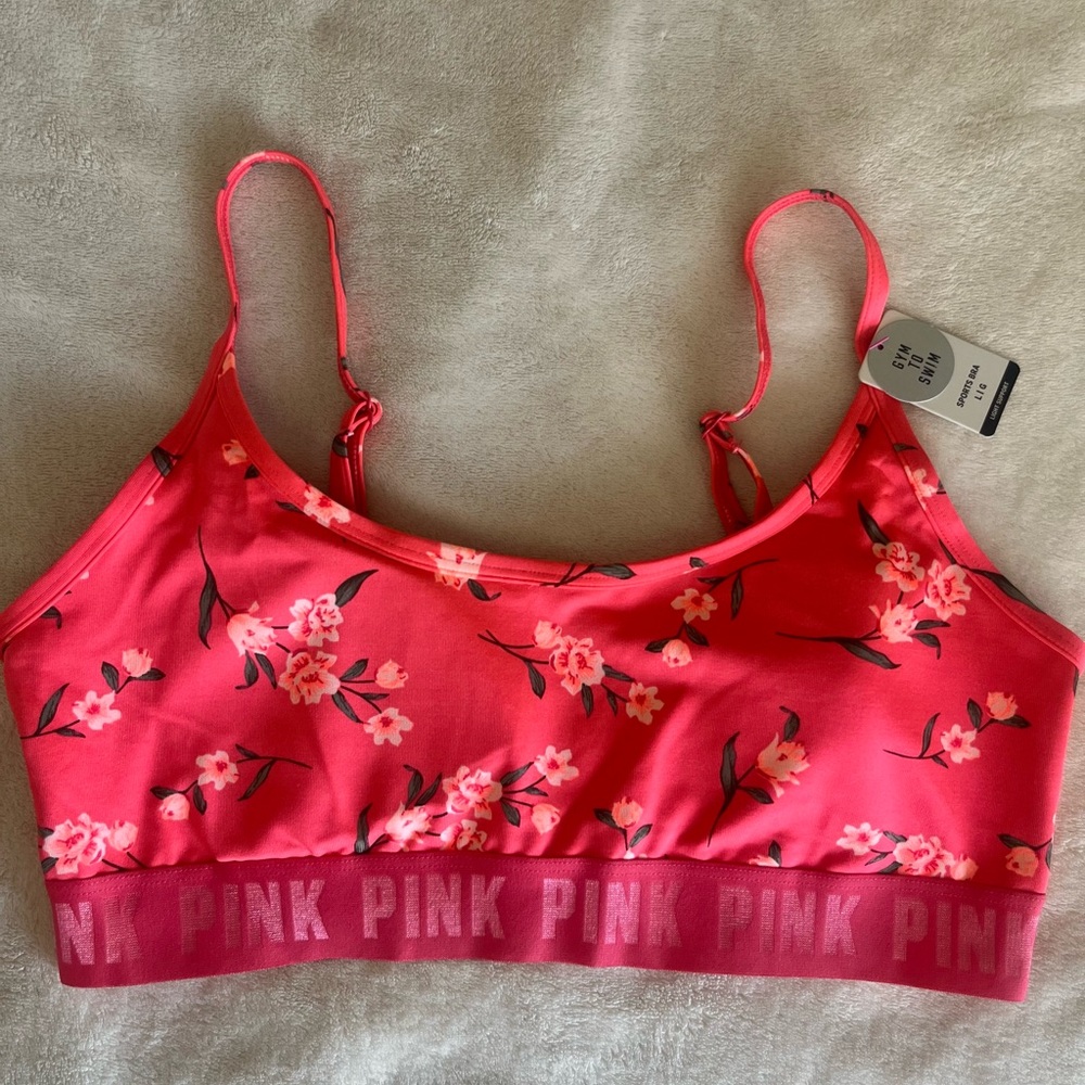 PINK Victoria's Secret Cherry Blossom Sport/Swim Bra